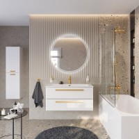 Тумба под раковину Cezares Eco-Cer-N-1000-2C-SO-BO, 100 см, подвесная, Bianco Opaco
