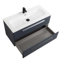 Тумба под раковину Cezares Eco-Cer-N-1000-2C-SO-GR-P, 100 см, подвесная, Grafito