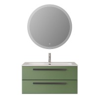 Тумба под раковину Cezares Eco-Cer-N-1000-2C-SO-PS-P, 100 см, подвесная, фисташковый софт