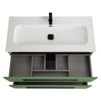 Тумба под раковину Cezares Eco-Cer-N-1000-2C-SO-PS-P, 100 см, подвесная, фисташковый софт