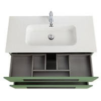 Тумба под раковину Cezares Eco-Cer-N-1000-2C-SO-PS-P, 100 см, подвесная, фисташковый софт