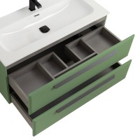 Тумба под раковину Cezares Eco-Cer-N-1000-2C-SO-PS-P, 100 см, подвесная, фисташковый софт