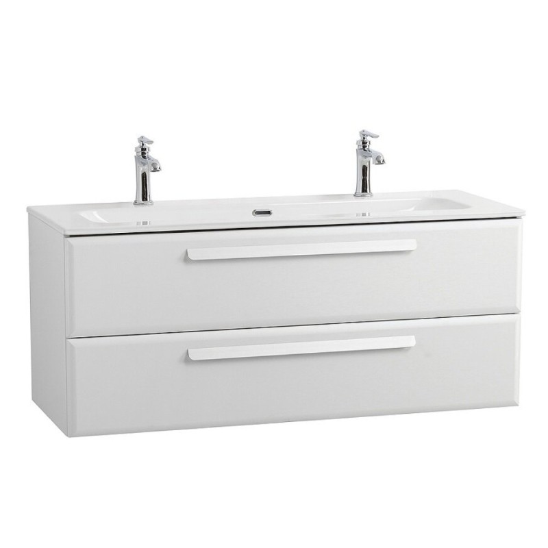 Тумба под раковину Cezares Eco-Cer-N-1200-2C-SO-BL, 120 см, подвесная, Bianco Lucido