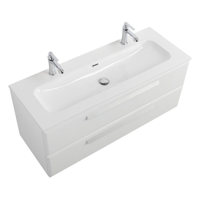 Тумба под раковину Cezares Eco-Cer-N-1200-2C-SO-BL, 120 см, подвесная, Bianco Lucido