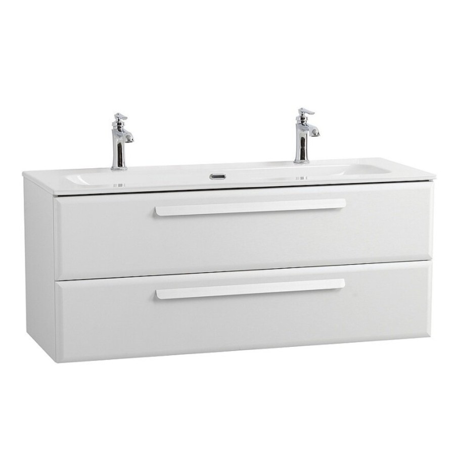 Тумба под раковину Cezares Eco-Cer-N-1200-2C-SO-BO, 120 см, подвесная, Bianco Opaco