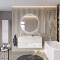 Тумба под раковину Cezares Eco-Cer-N-1200-2C-SO-BO, 120 см, подвесная, Bianco Opaco
