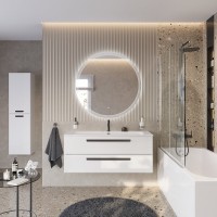 Тумба под раковину Cezares Eco-Cer-N-1200-2C-SO-BO, 120 см, подвесная, Bianco Opaco