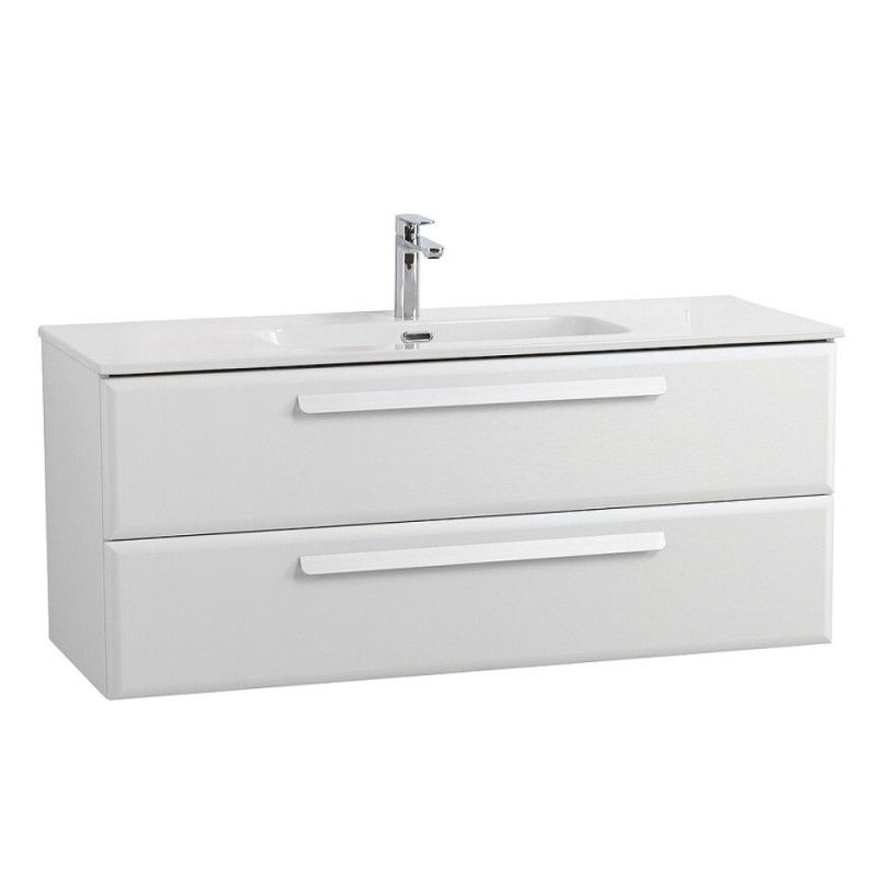 Тумба под раковину Cezares Eco-Cer-N-1200-2C-SO-BO, 120 см, подвесная, Bianco Opaco