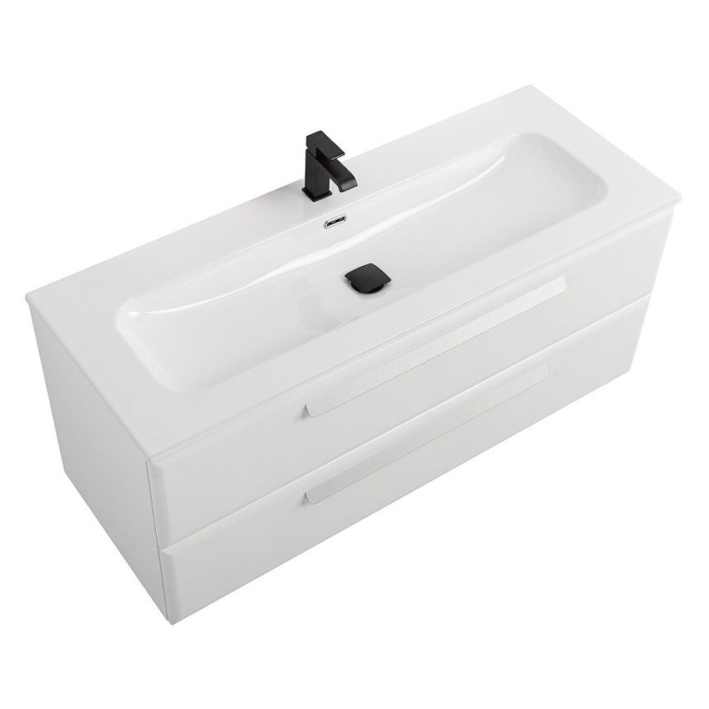 Тумба под раковину Cezares Eco-Cer-N-1200-2C-SO-BO, 120 см, подвесная, Bianco Opaco