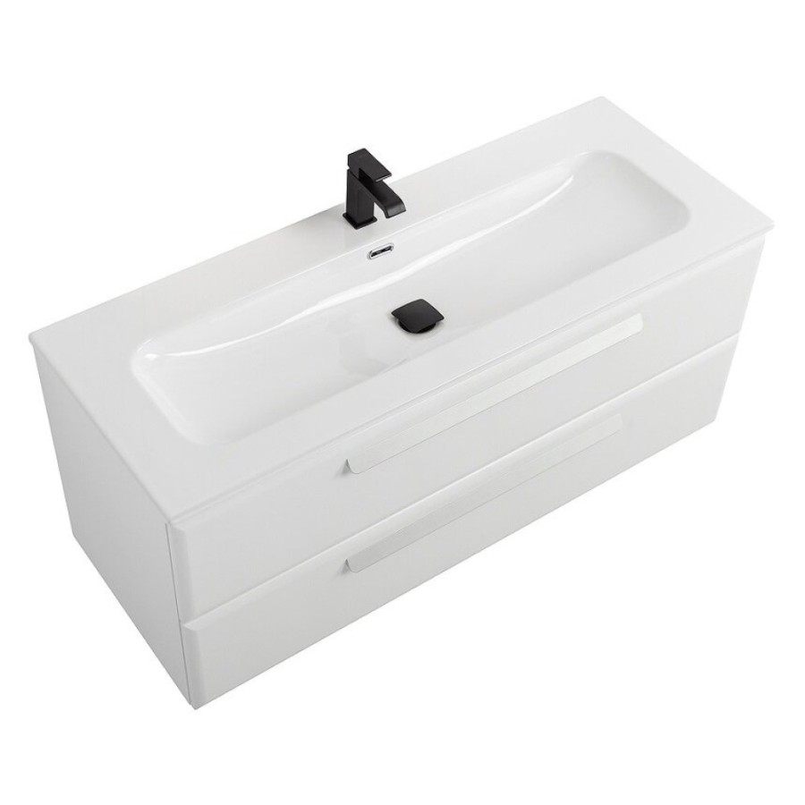 Тумба под раковину Cezares Eco-Cer-N-1200-2C-SO-BO, 120 см, подвесная, Bianco Opaco
