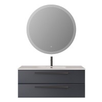 Тумба под раковину Cezares Eco-Cer-N-1200-2C-SO-GR-P, 120 см, подвесная, Grafito