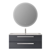 Тумба под раковину Cezares Eco-Cer-N-1200-2C-SO-GR-P, 120 см, подвесная, Grafito