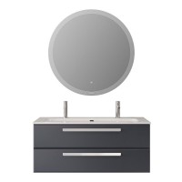 Тумба под раковину Cezares Eco-Cer-N-1200-2C-SO-GR-P, 120 см, подвесная, Grafito