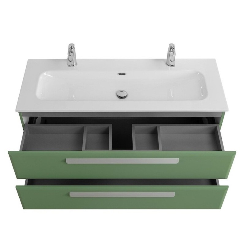 Тумба под раковину Cezares Eco-Cer-N-1200-2C-SO-PS-P, 120 см, подвесная, фисташковый софт