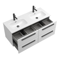 Тумба под раковину Cezares Eco-Cer-N-1200-4C-SO-2-BL, 120 см, подвесная, Bianco Lucido