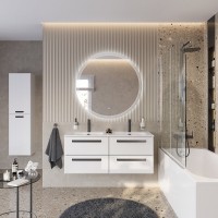 Тумба под раковину Cezares Eco-Cer-N-1200-4C-SO-2-BL, 120 см, подвесная, Bianco Lucido