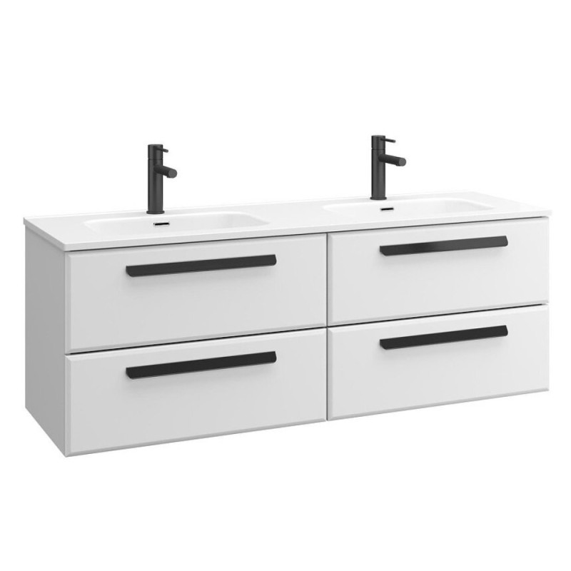Тумба под раковину Cezares Eco-Cer-N-1400-4C-SO-2-BL, 140 см, подвесная, Bianco Lucido