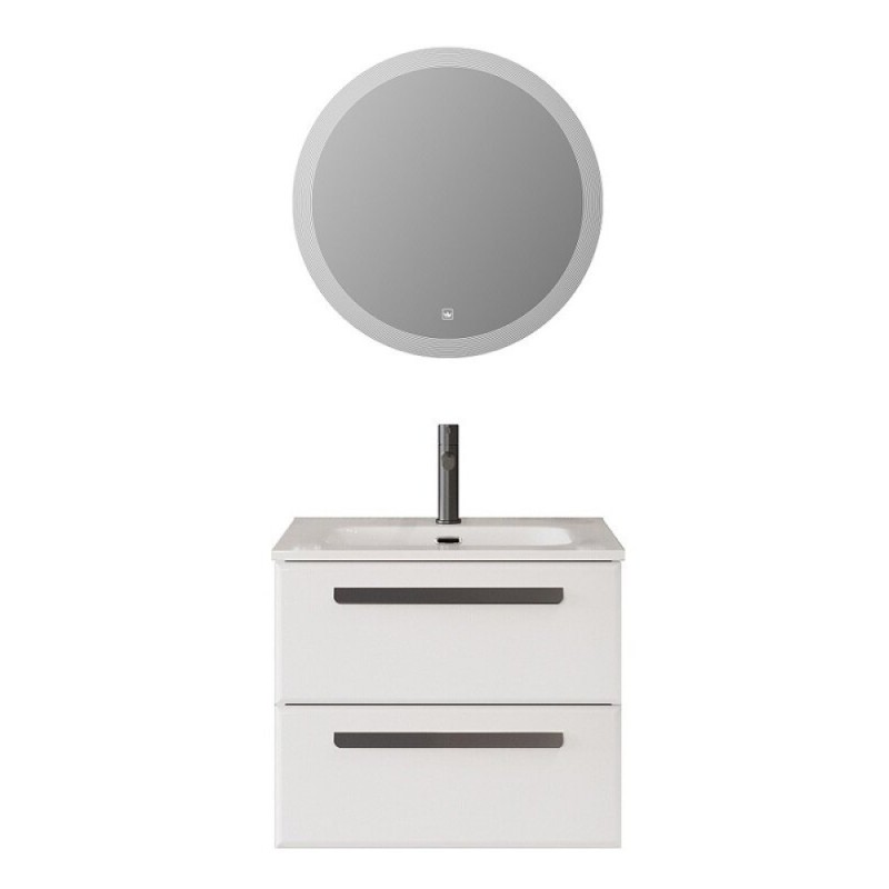 Тумба под раковину Cezares Eco-Cer-N-600-2C-SO-BL, 60 см, подвесная, Bianco Lucido