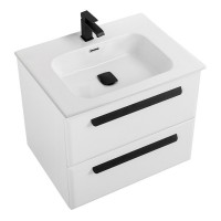 Тумба под раковину Cezares Eco-Cer-N-700-2C-SO-BL, 70 см, подвесная, Bianco Lucido