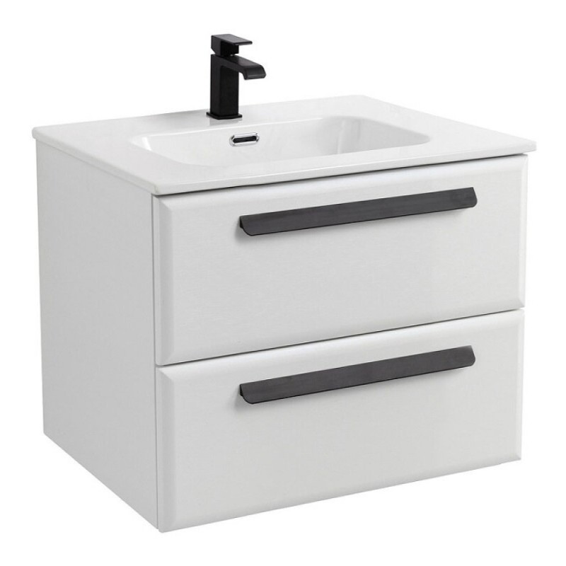 Тумба под раковину Cezares Eco-Cer-N-700-2C-SO-BL, 70 см, подвесная, Bianco Lucido