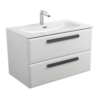 Тумба под раковину Cezares Eco-Cer-N-800-2C-SO-BL, 80 см, подвесная, Bianco Lucido