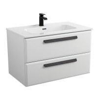Тумба под раковину Cezares Eco-Cer-N-800-2C-SO-BL, 80 см, подвесная, Bianco Lucido