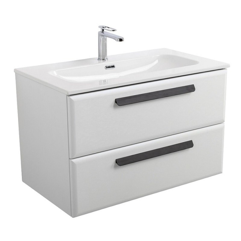 Тумба под раковину Cezares Eco-Cer-N-800-2C-SO-BO, 80 см, подвесная, Bianco Opaco