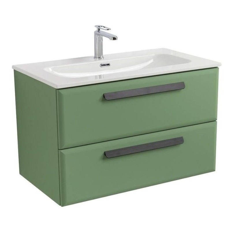 Тумба под раковину Cezares Eco-Cer-N-800-2C-SO-PS-P, 80 см, подвесная, фисташковый софт