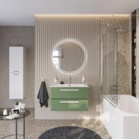 Тумба под раковину Cezares Eco-Cer-N-800-2C-SO-PS-P, 80 см, подвесная, фисташковый софт