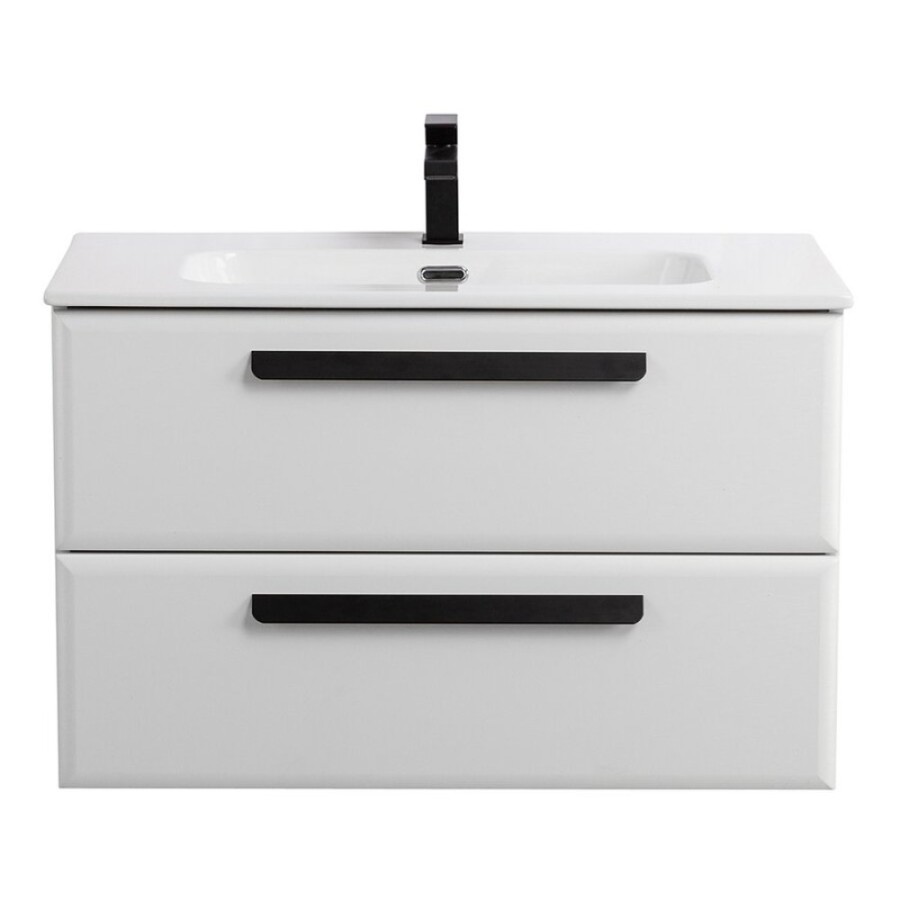 Тумба под раковину Cezares Eco-Cer-N-900-2C-SO-BL, 90 см, подвесная, Bianco Lucido