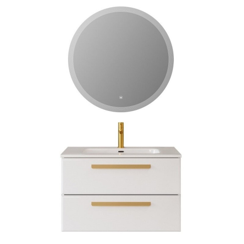 Тумба под раковину Cezares Eco-Cer-N-900-2C-SO-BL, 90 см, подвесная, Bianco Lucido