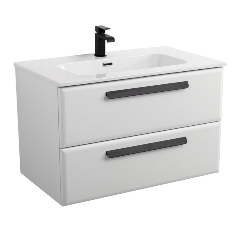 Тумба под раковину Cezares Eco-Cer-N-900-2C-SO-BL, 90 см, подвесная, Bianco Lucido