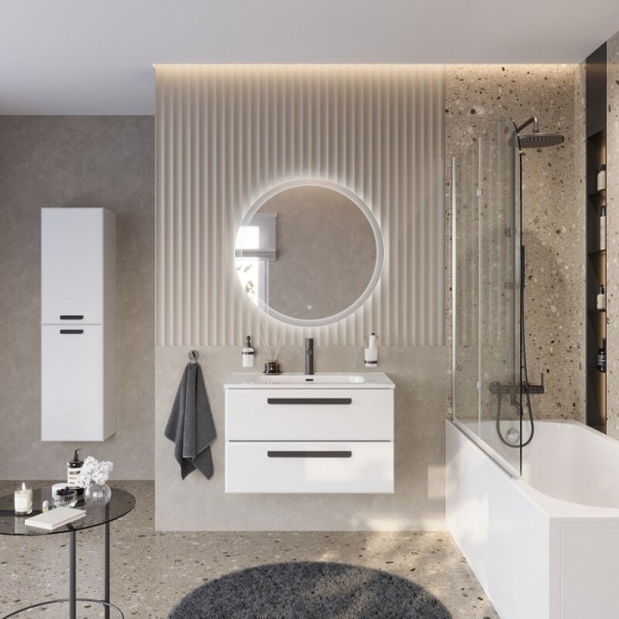 Тумба под раковину Cezares Eco-Cer-N-900-2C-SO-BL, 90 см, подвесная, Bianco Lucido