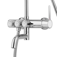 Душевая система Cezares Eco, с изливом, хром, ECO-CVD-01
