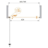 Душевая дверь Cezares ECO-B-1-70-c-cr, 70 см, стекло прозрачное, профиль хром