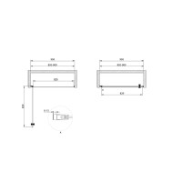 Душевая дверь Cezares ECO-O-B-1-90-C-NERO, 90 х 190 см, стекло прозрачное, цвет профиля черный