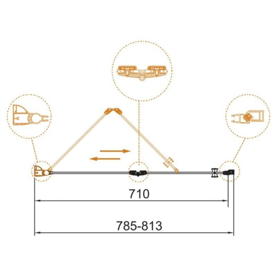 Душевая дверь Cezares Eco-O-BS-12-80-C-Cr 80x195 см конструкция складная