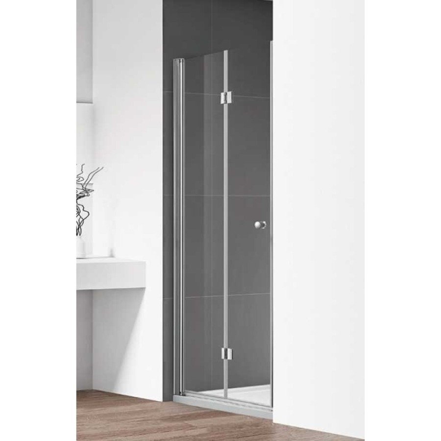 Душевая дверь в нишу Cezares Eco ECO-O-BS-12-90-C-Cr, 90 х 195 см, стекло прозрачное, профиль хром
