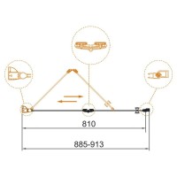Душевая дверь в нишу Cezares Eco ECO-O-BS-12-90-C-Cr, 90 х 195 см, стекло прозрачное, профиль хром
