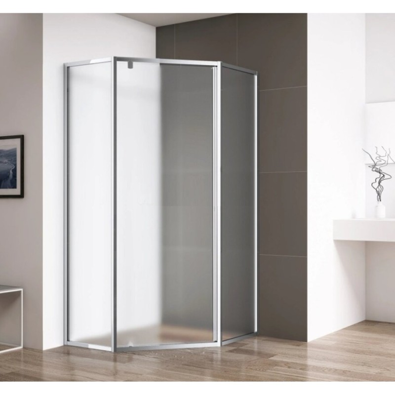 Душевой уголок Cezares Eco-O-P-1-90-P-Cr, 90 x 90 см, стекло рифленое, профиль хром