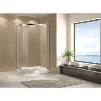 Душевой уголок Cezares ECO-O-RH-2-120/90-C-Cr, 120 x 90 см, стекло прозрачное, профиль хром
