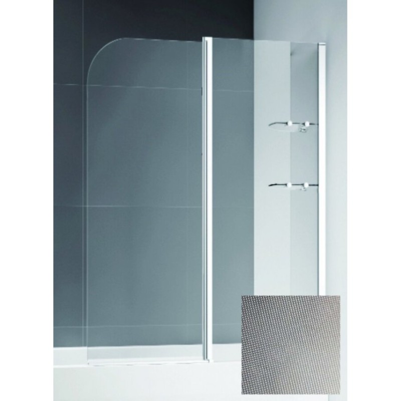 Шторка на ванну Cezares Eco-O-V-12-120/140-P-Cr, 120 x 140 см стекло текстурное Punto, хром