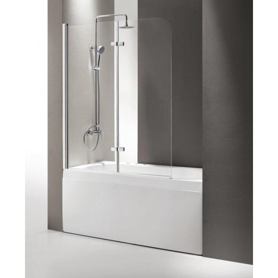Душевая шторка на ванну Cezares Eco-O-V-21-120/140-C-Cr 120x140 см стекло прозрачное