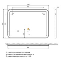 Зеркало Iddis Edifice EDI1000i98 100 см с подсветкой, белый