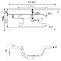 Тумба с раковиной Iddis Edifice EDI10C0i95K, 100 см, подвесная, капучино