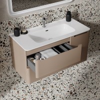 Тумба с раковиной Iddis Edifice EDI10C0i95K, 100 см, подвесная, капучино