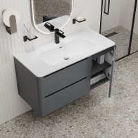 Тумба с раковиной Iddis Edifice EDI10D0i95K, 100 см, подвесная, темно-серый