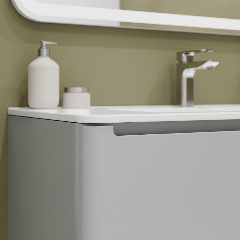 Тумба с раковиной Iddis Edifice EDI10L0i95K, 100 см, подвесная, светло-серый