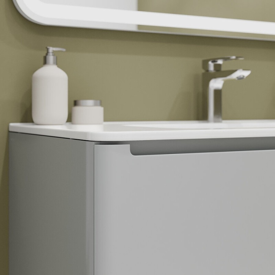 Тумба с раковиной Iddis Edifice EDI10L0i95K, 100 см, подвесная, светло-серый