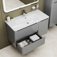 Тумба с раковиной Iddis Edifice EDI10L0i95K, 100 см, подвесная, светло-серый